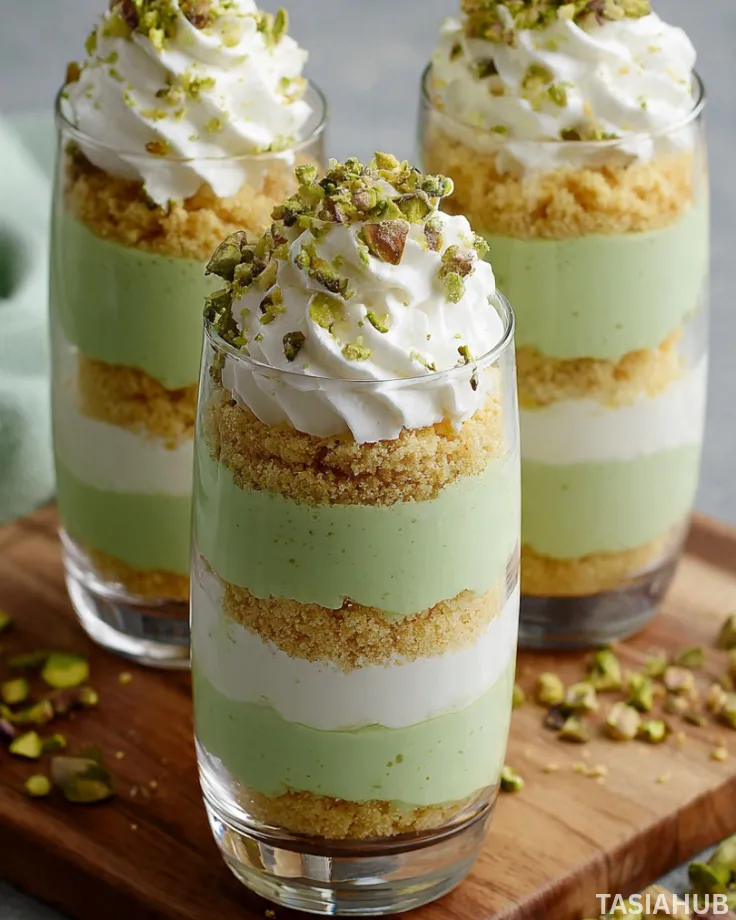 Pistachio pudding parfaits