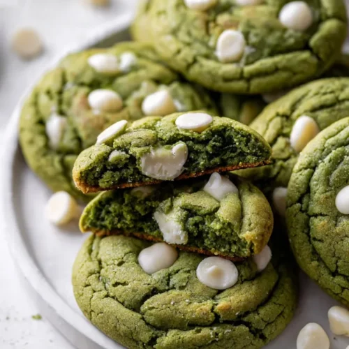 Matcha white chocolate cookies