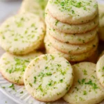 Lime shortbread cookies