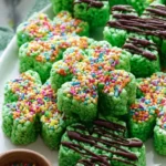 Shamrock rice Krispie treats