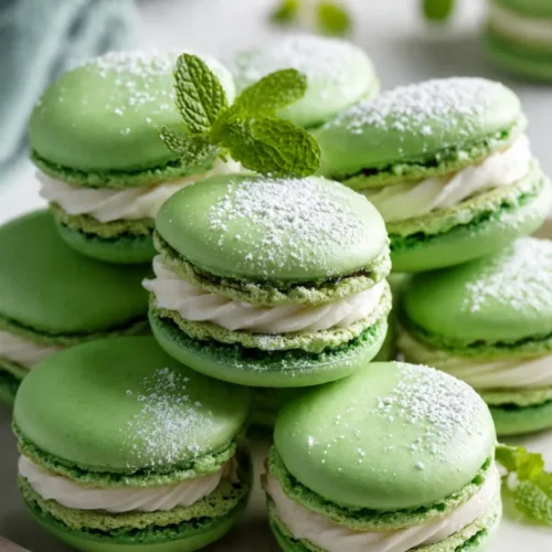 Green macarons