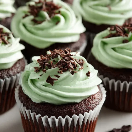 Mint chocolate cupcakes