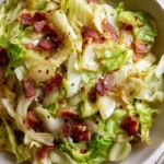 Fried cabbage and bacon