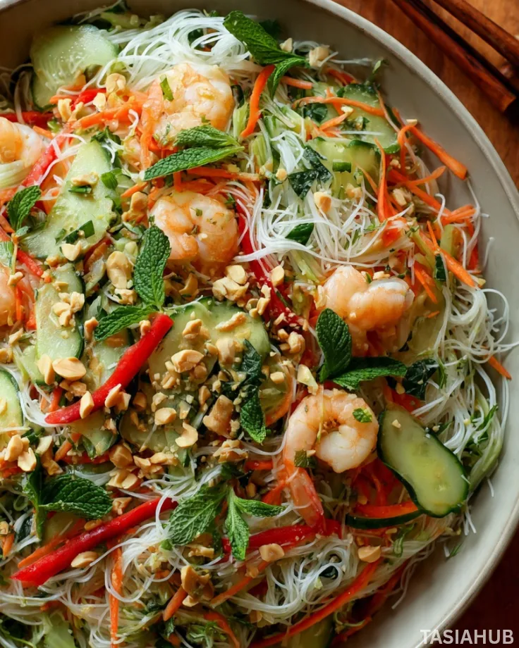 Spring Roll Salad with Peanut Sauce