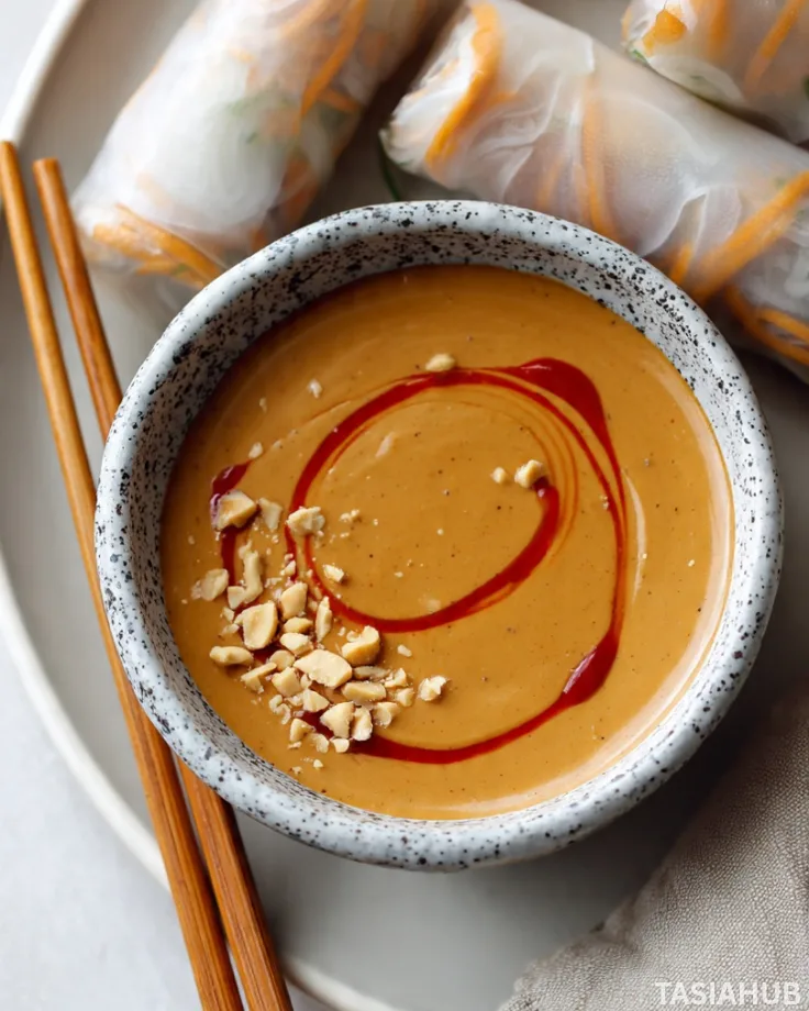 Creamy Peanut Sauce for Spring Rolls