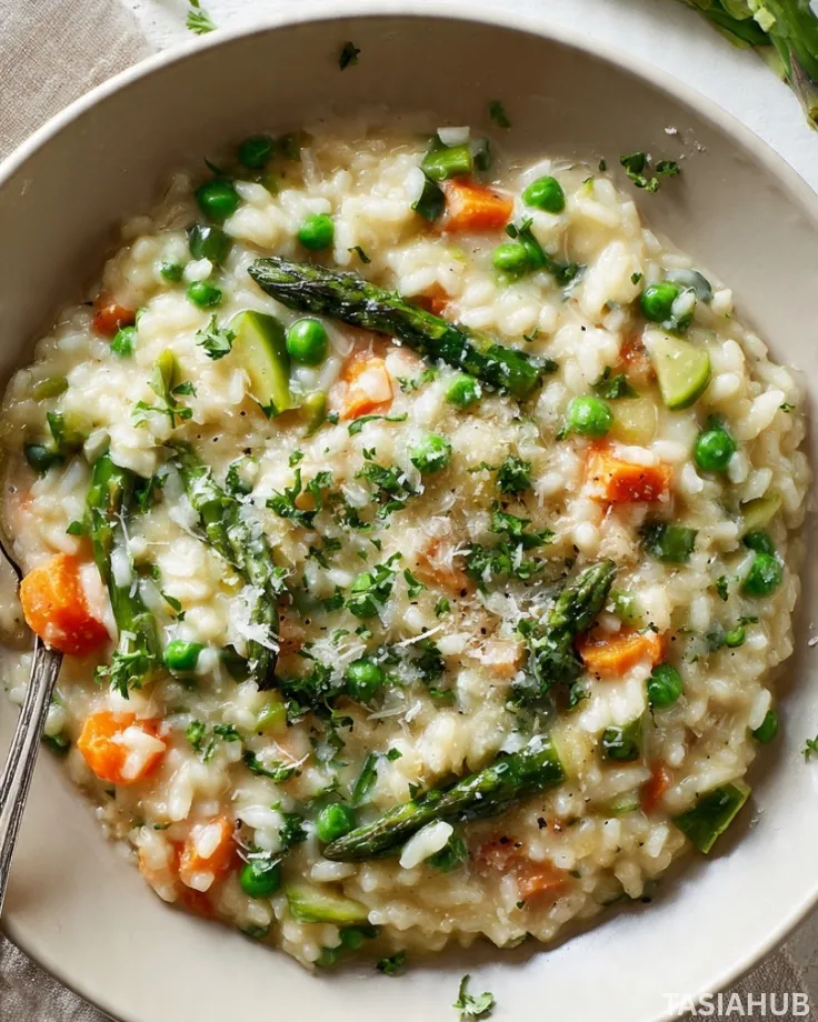 Spring vegetable risotto