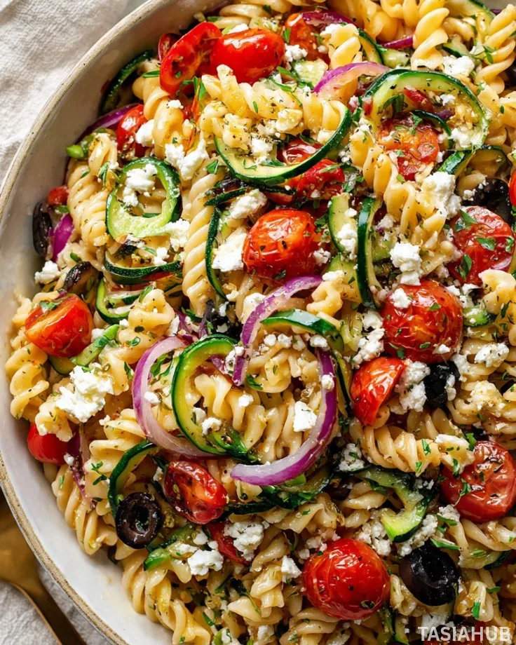 Zucchini pasta salad