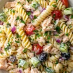 Salmon pasta salad