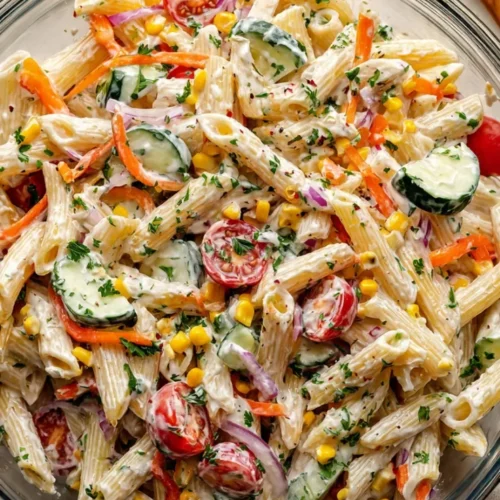 Cottage cheese pasta salad