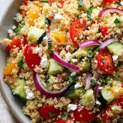 Quinoa basil salad