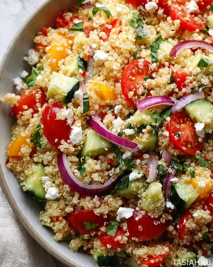 Quinoa basil salad