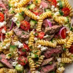 Steak pasta salad