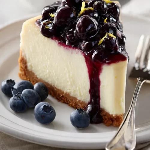 Lemon blueberry cheesecake