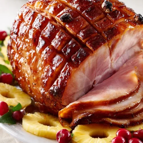 Easter glazed ham