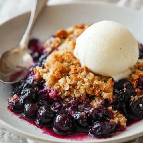Blueberry crumble