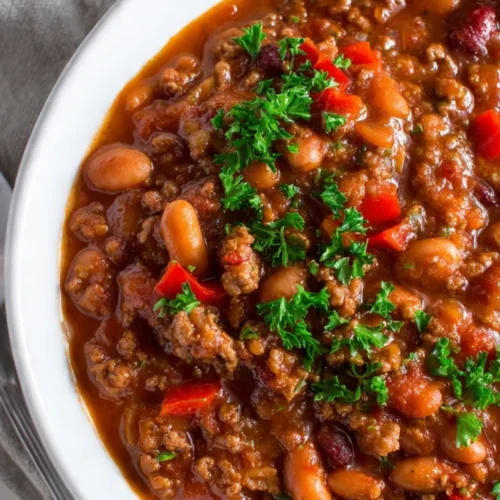 Baked beans with ground beef