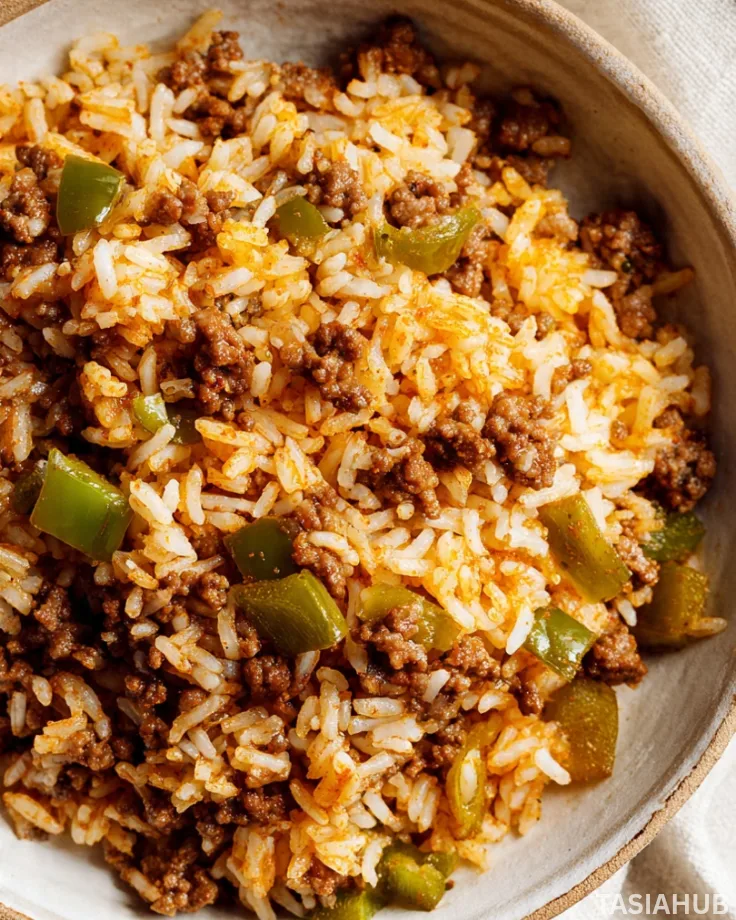 Dirty rice with ground beef