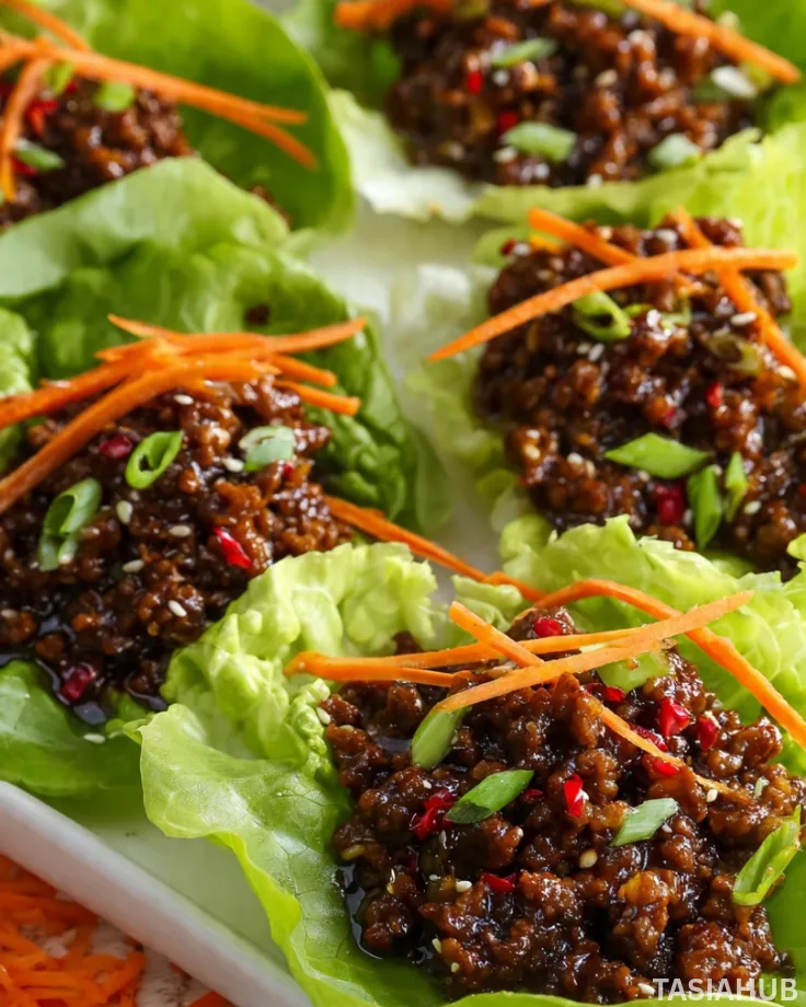 Ground beef lettuce wraps