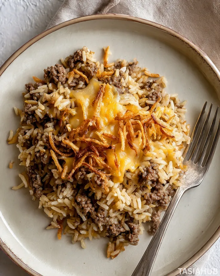 French onion ground beef and rice