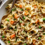 Ground beef and egg noodle