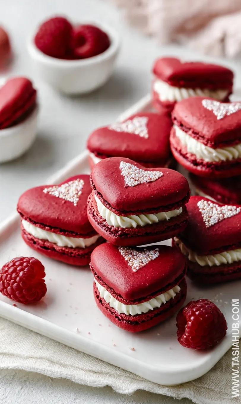 Valentine Heart macarons