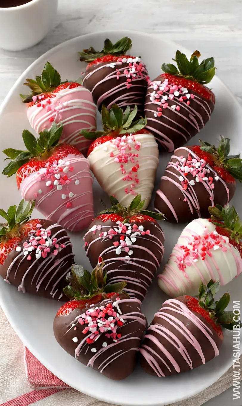 Valentines covered strawberries