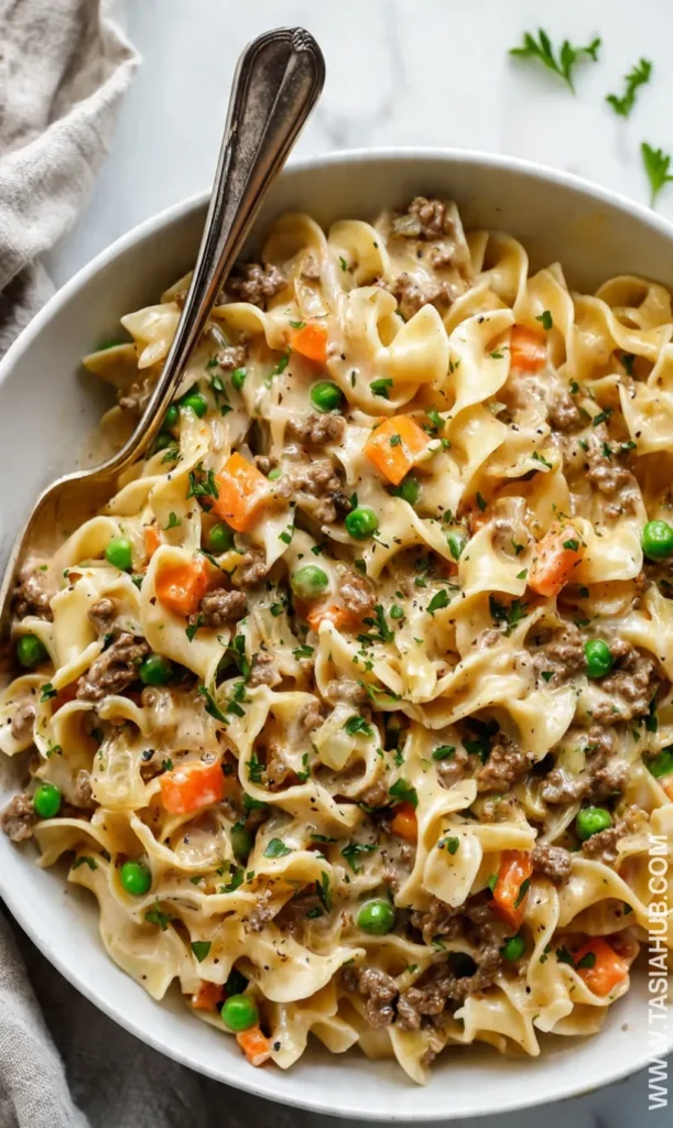 ground beef and egg noodle