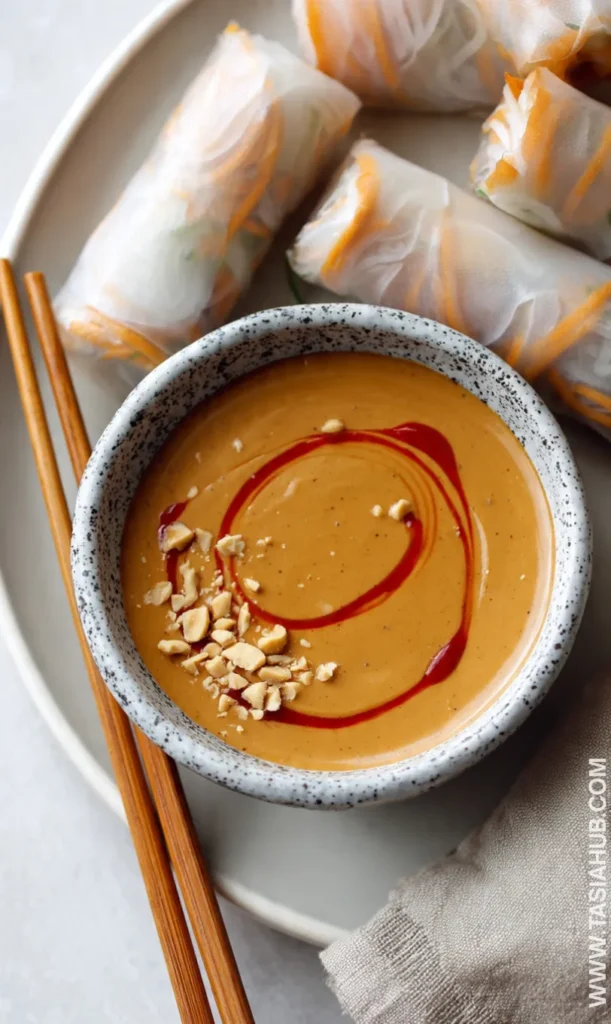 homemade peanut sauce for spring rolls