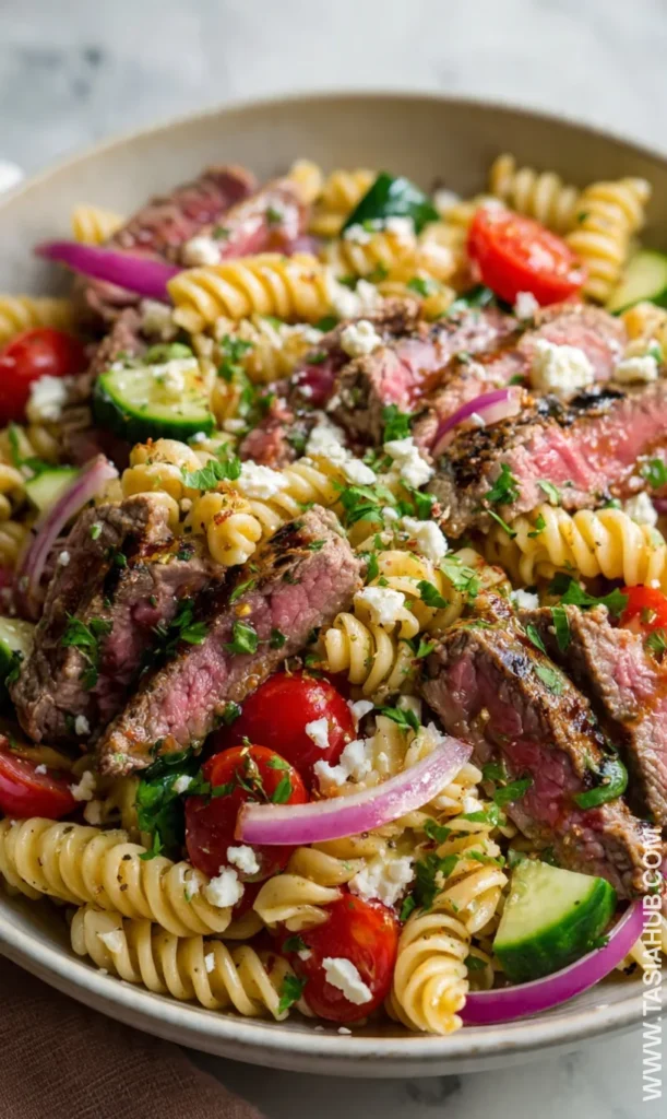 steak pasta salad recipe