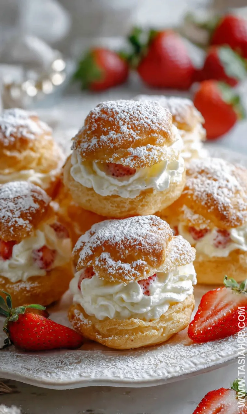 strawberry cream puffs