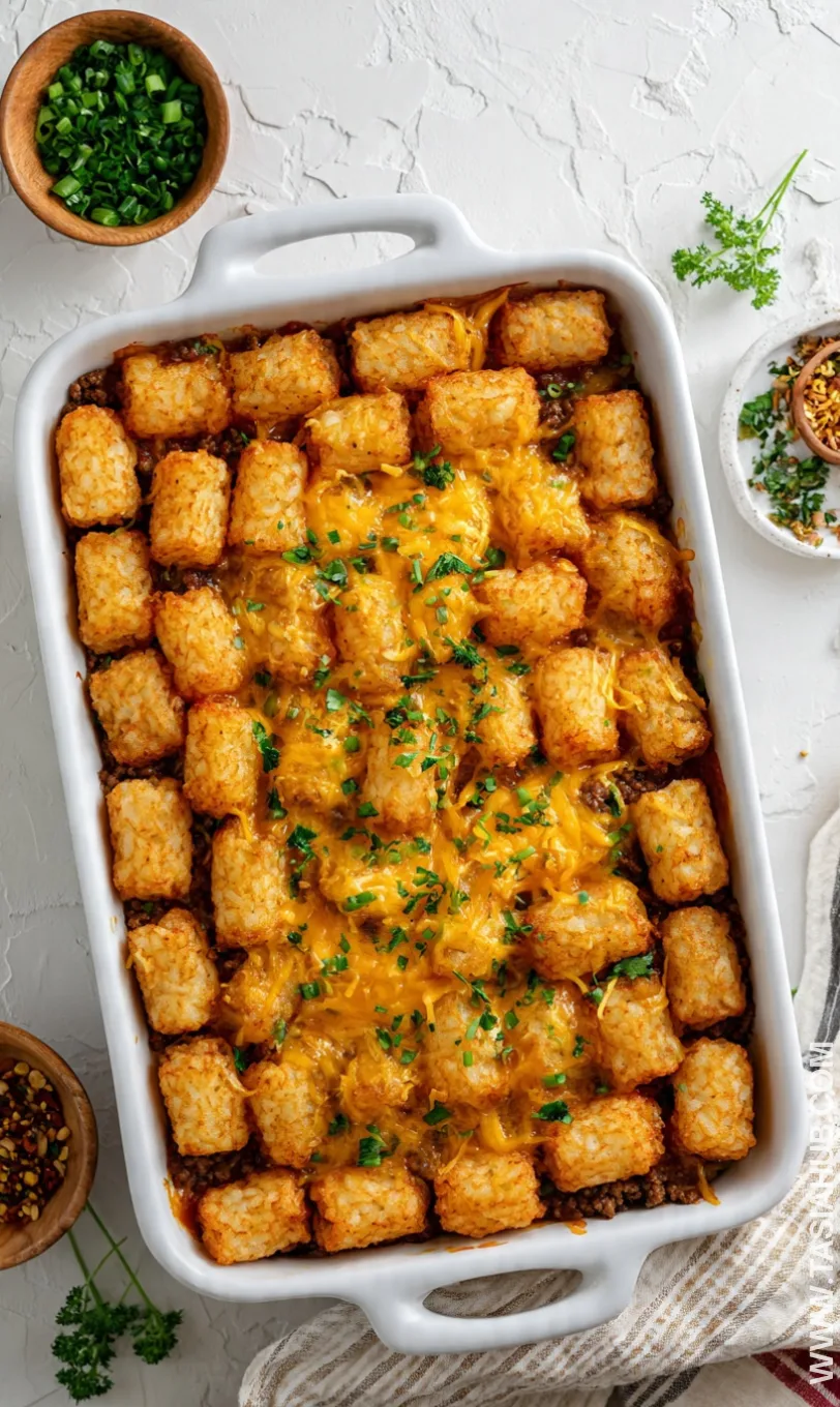 tater tot casserole with ground beef