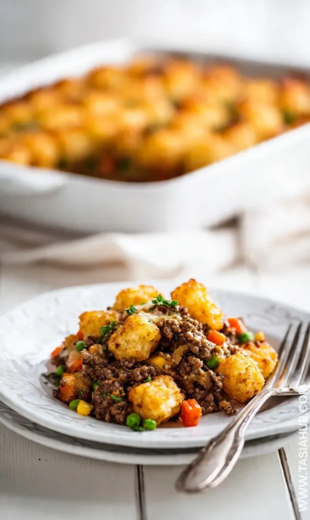 tater tots casserole with ground beef