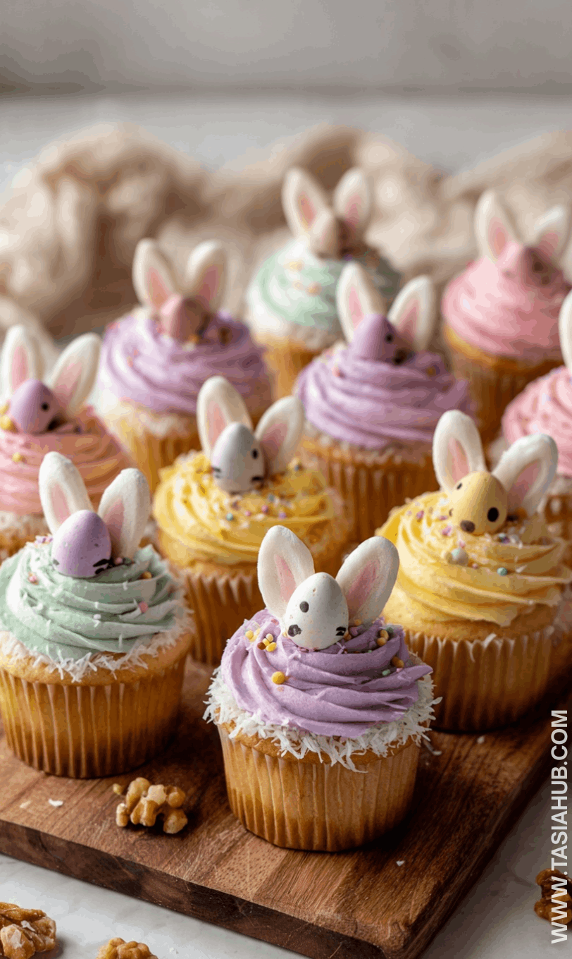 Easter bunny cupcakes