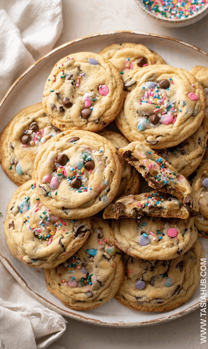 Easter chocolate chip cookies