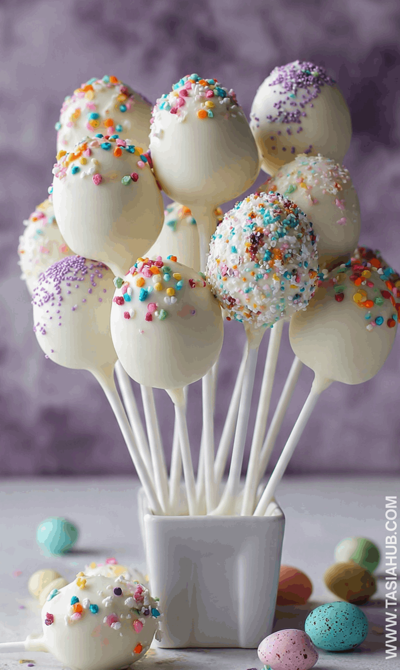 Easter egg cake pops