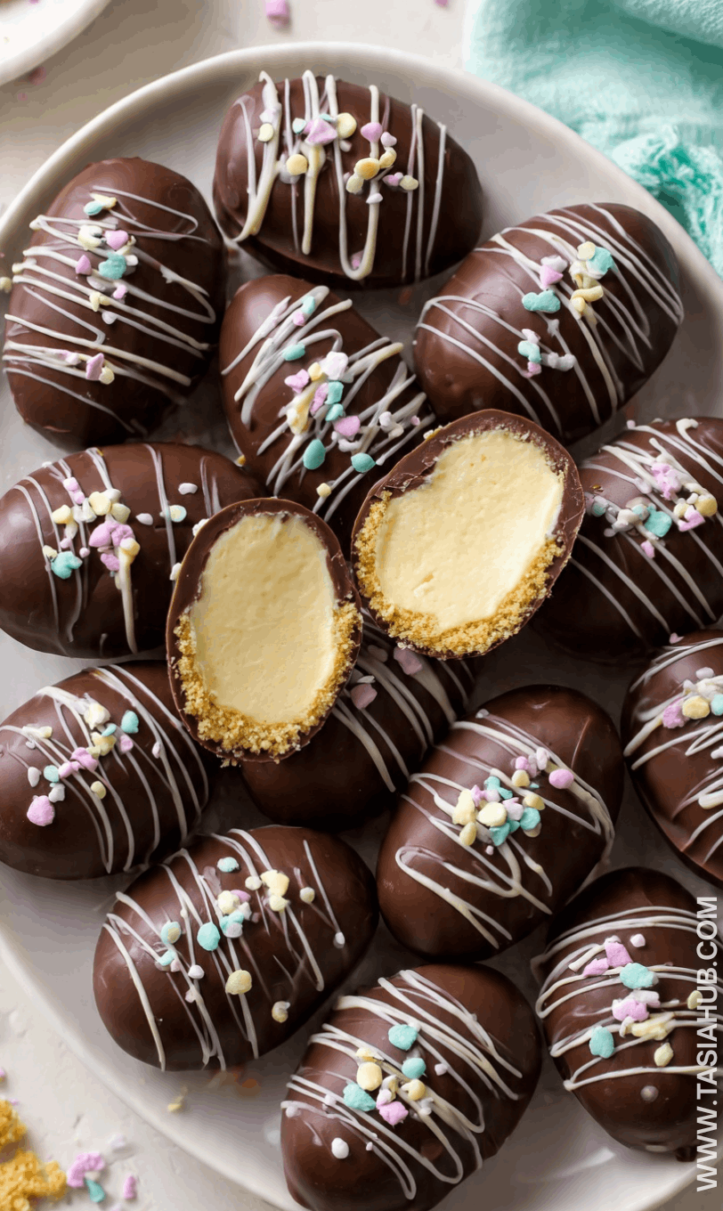 Easter egg cheesecake