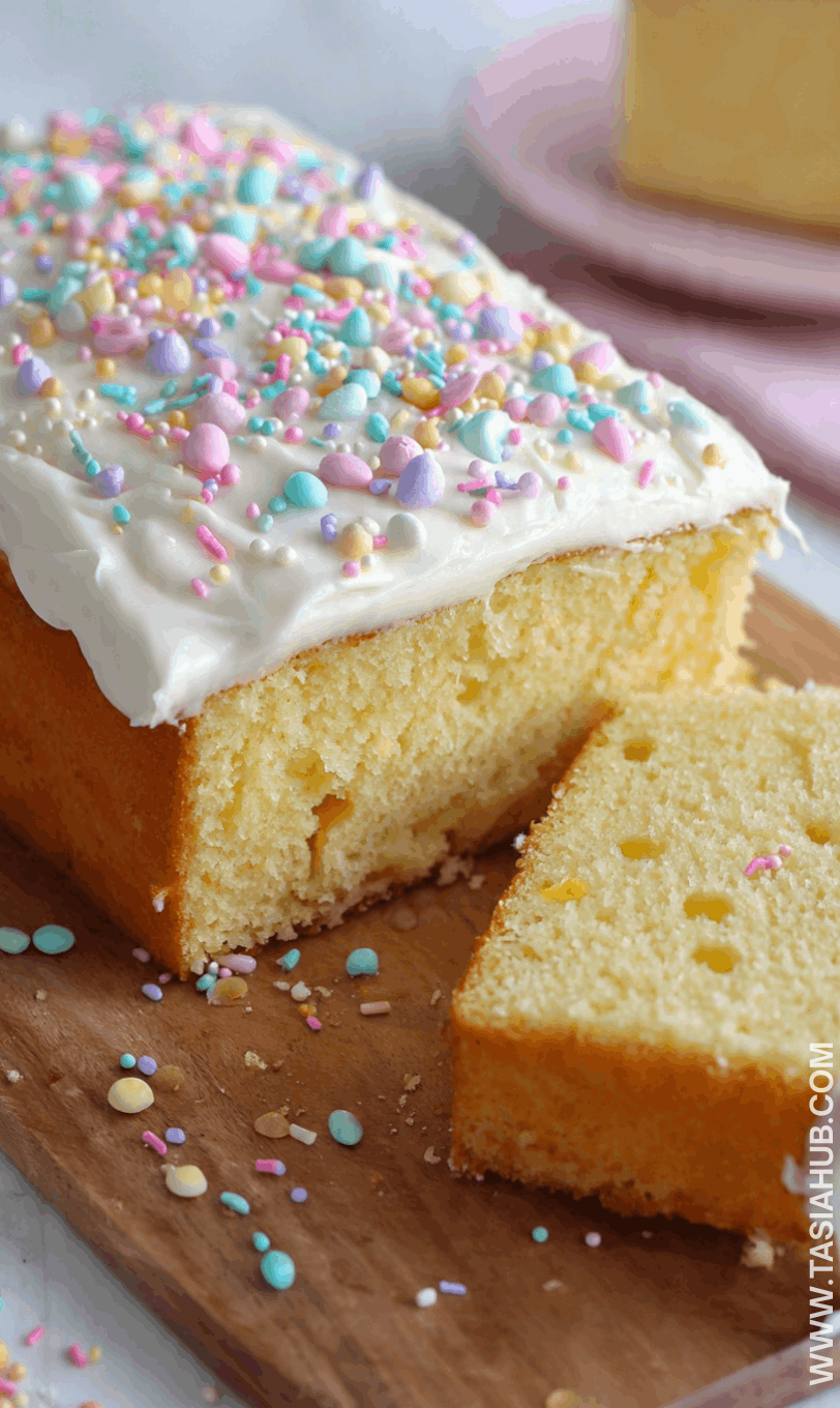 Easter poke cake