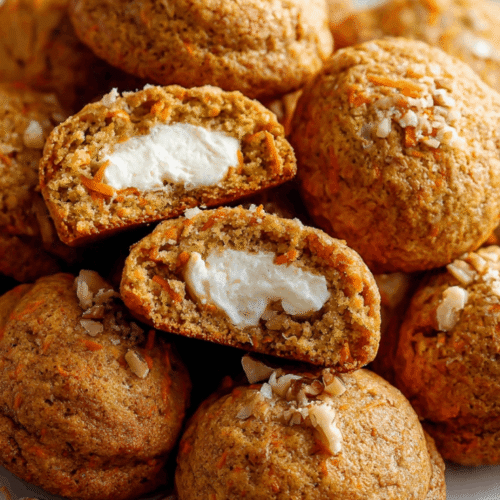 carrot cake cookies with cream cheese filling