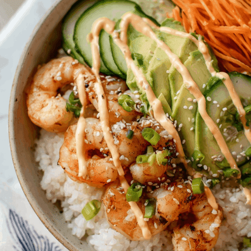 shrimp sushi bowl