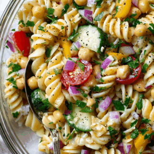 chickpea pasta salad