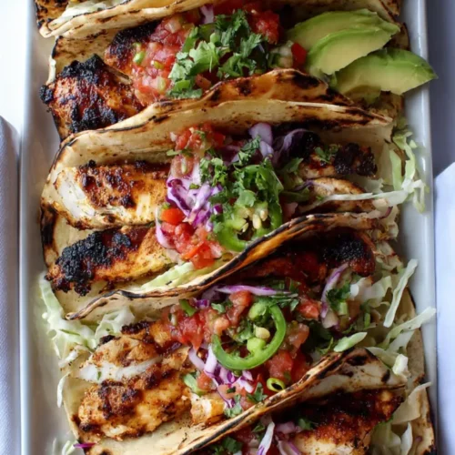 Grilled chicken tacos