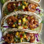 Shrimp tacos with mango salsa