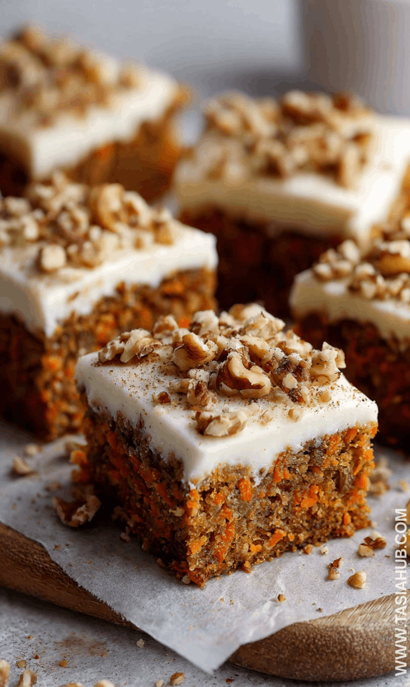 carrot cake bars recipe