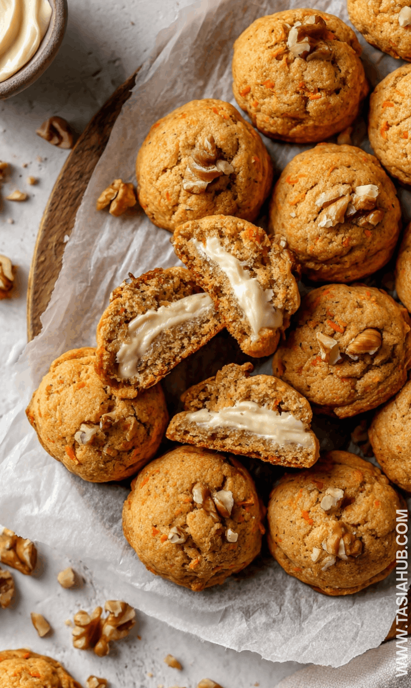 carrot cake cookies with cream cheese