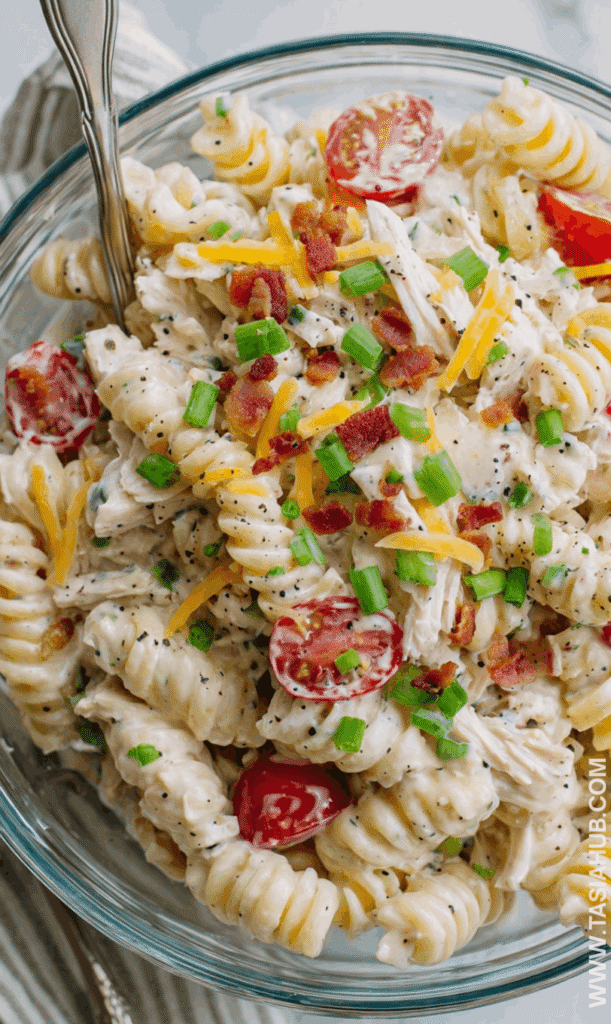 chicken bacon ranch pasta salad