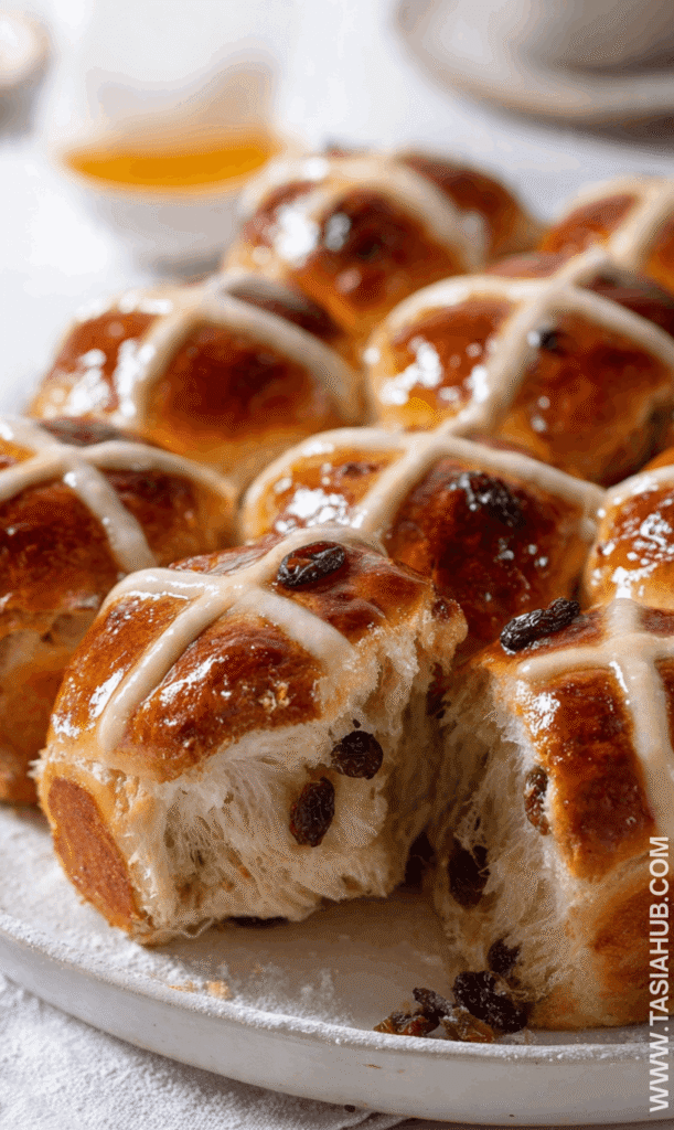 homemade hot cross buns
