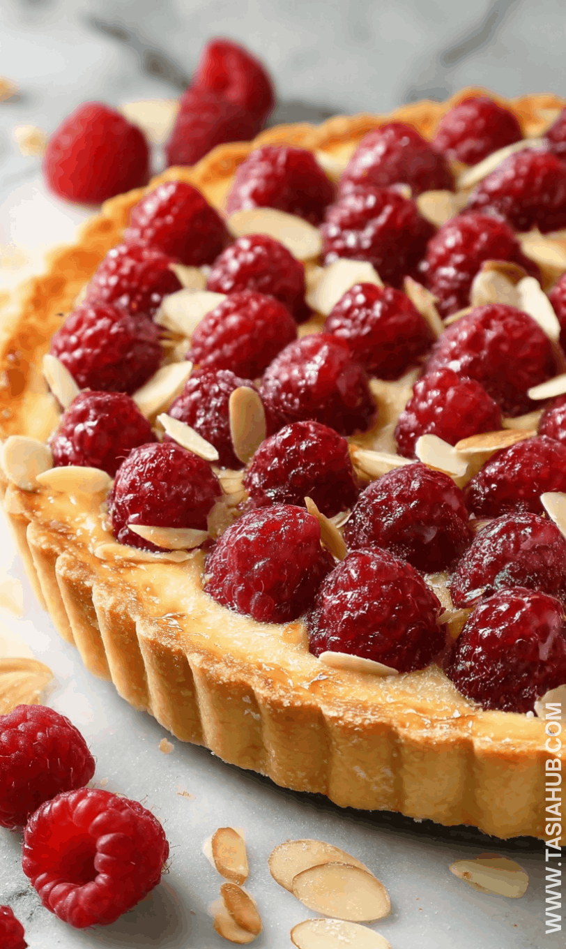 raspberry almond tart