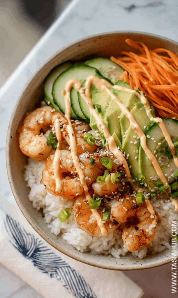shrimp sushi bowl