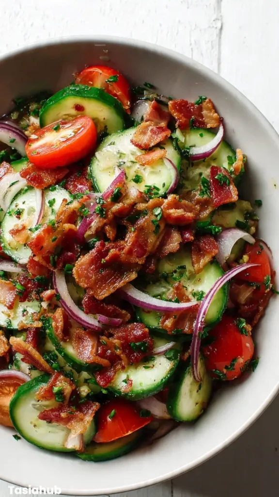 Bacon Cucumber Tomato Salad