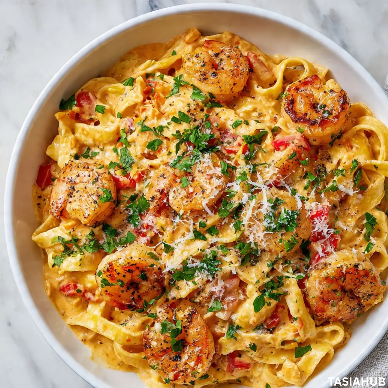 Creamy Cajun Shrimp Pasta